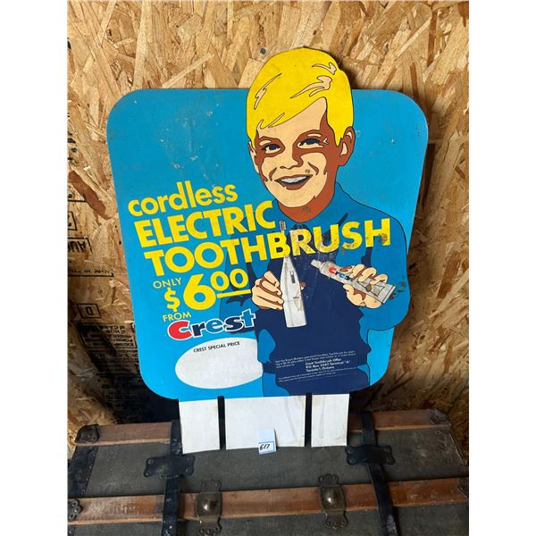 Crest cardboard sign-dated 1970 21"x31"