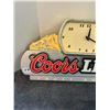 Image 2 : coors light advertising clock 24"x11"