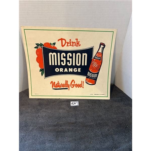 Mission orange heavy paper advertising 17"x14"