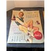Image 1 : Coca cola calender 1957 good condtion for age -15"x17"