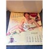Image 5 : Coca cola calender 1957 good condtion for age -15"x17"