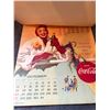 Image 6 : Coca cola calender 1957 good condtion for age -15"x17"