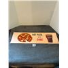 Image 1 : Coca cola cardboard sign- 1960's from soda shop "NOS" 24"x 7" hot pizza