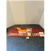 Image 1 : Coca cola cardboard sign- 1960;s from soda shop "NOS 24"x7"- French fries
