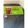 Image 3 : Coca cola cardboard sign- 1960;s from soda shop "NOS 24"x7"- ham and cheese