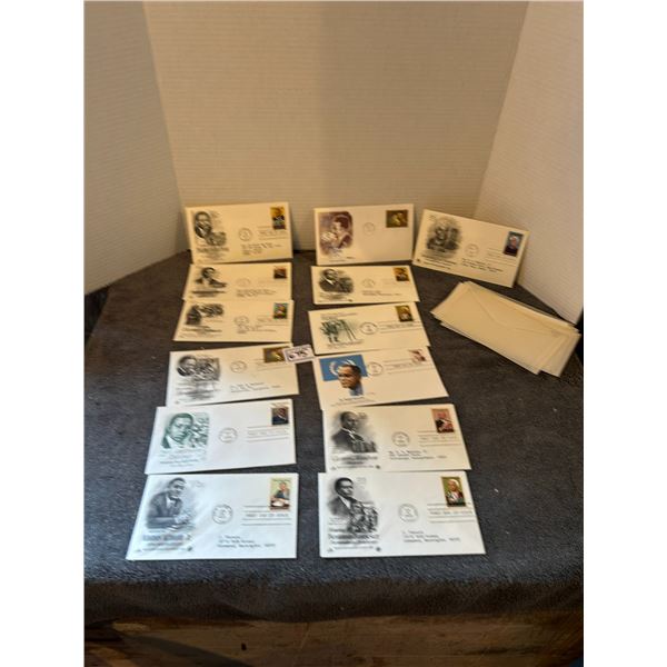 Envelopes prominent black americana first day of issue envelopes-1970's+80's