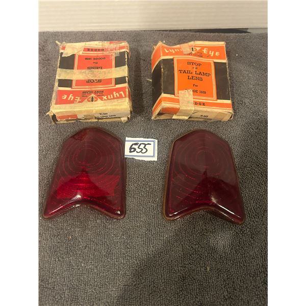 2-1939 dodge tail lamp lenses "NOS"