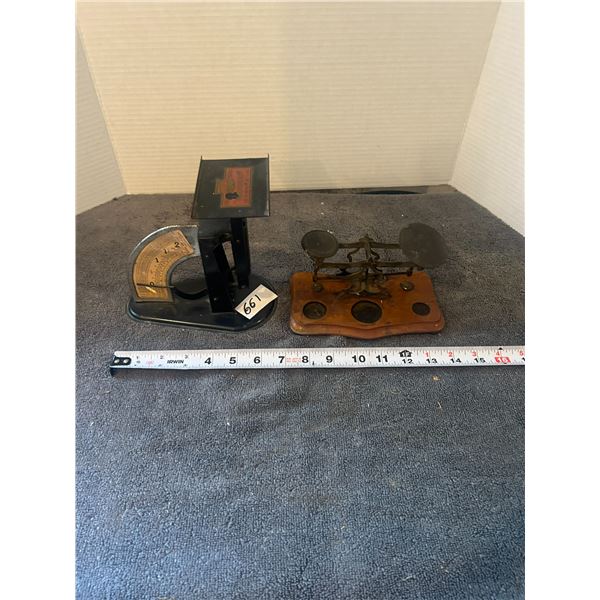 Postal scale and gold scale no weights postal WA-Di-Co
