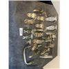 Image 6 : large lot -chorme hardware looks like some ice box hinges + handles