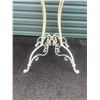 Image 3 : Wrought iron garden or deck table "ornate" 31" round-29" high