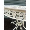 Image 4 : Wrought iron garden or deck table "ornate" 31" round-29" high