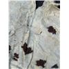 Image 4 : Horse hide blanket 70"x66" at widest points-tanned back- paint- damaged in spots