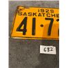 Image 2 : 1929 saskatchewan license plate