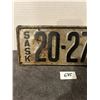 Image 2 : 1925  saskatchewan license plate