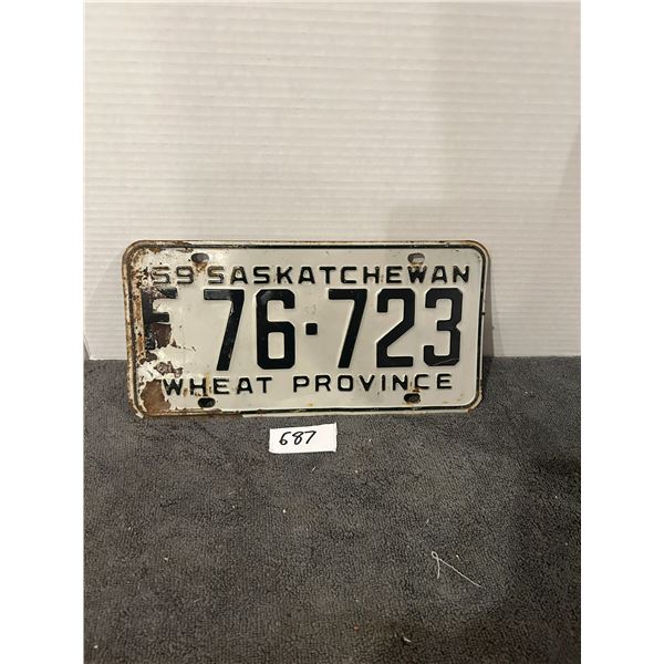 1959 saskatchewan license plate
