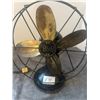 Image 6 : Diehl 9" brass blade fan- 1920's working -All original 13' H