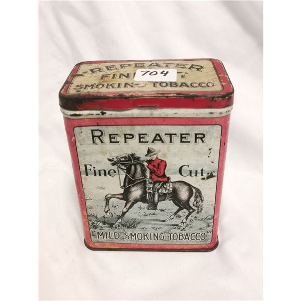 Repeater tobacco tin can