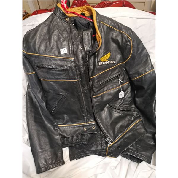 80's vintage honda leather jacket, pants