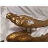 Image 2 : Two large heavy brass pheasant bird statues