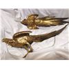 Image 6 : Two large heavy brass pheasant bird statues