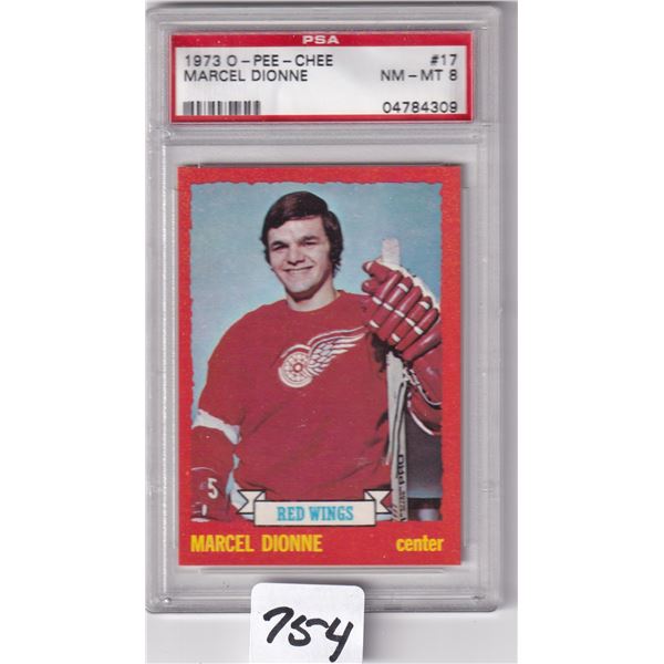 1973 OPC Marcel Dionne Graded PSA 8