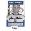 Image 1 : Heroe's & Prospects  Johnny Bower Autographed card