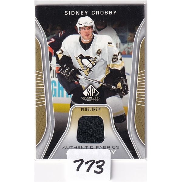 Sidney Crosby Game Used Jersey Card