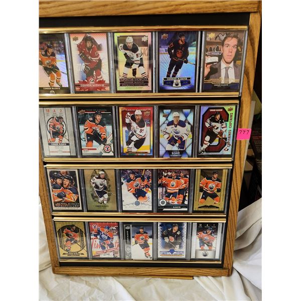 Oak Plaque with 30 Connor McDavid Cards