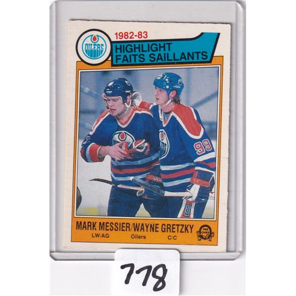 1983-84 OPC Mark Messier Wayne Gretzky Card