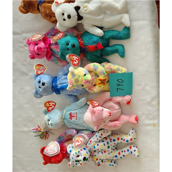 Lot of 10 Beanie Bears