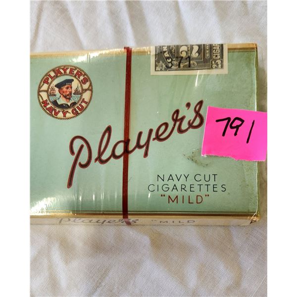 Sealed Package of Players Mild Navy Cut cigarettes Circa 1960