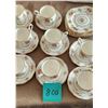 Image 1 : Lot of Royal Albert "Petit Point" 8 Tea Cups with Saucers & 8 Bread And Butter plates