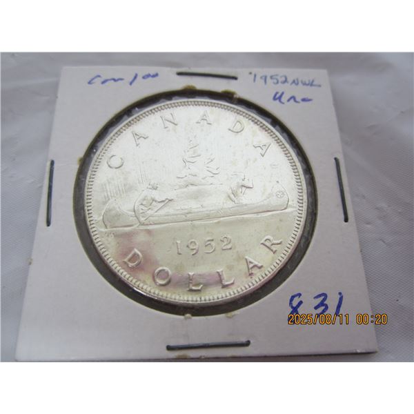 Canadian 1952 Silver Dollar