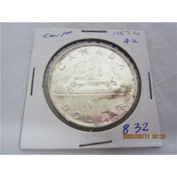 Canadian 1953 Silver Dollar