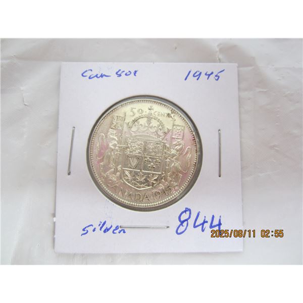 1945 Canadian Silver Fifty Cent Piece
