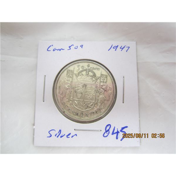 1947 Canadian Silver Fifty Cent Piece