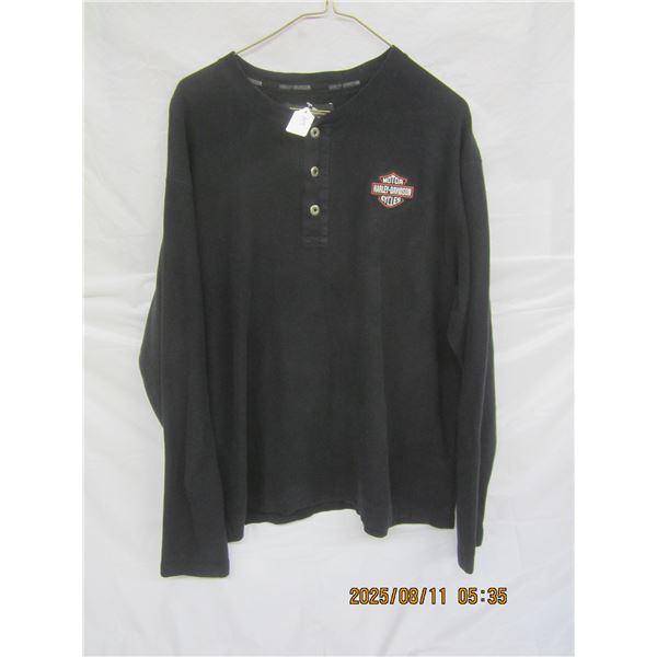 Vintage Harley Davidson Motor Cycle Button Up Shirt Size Large