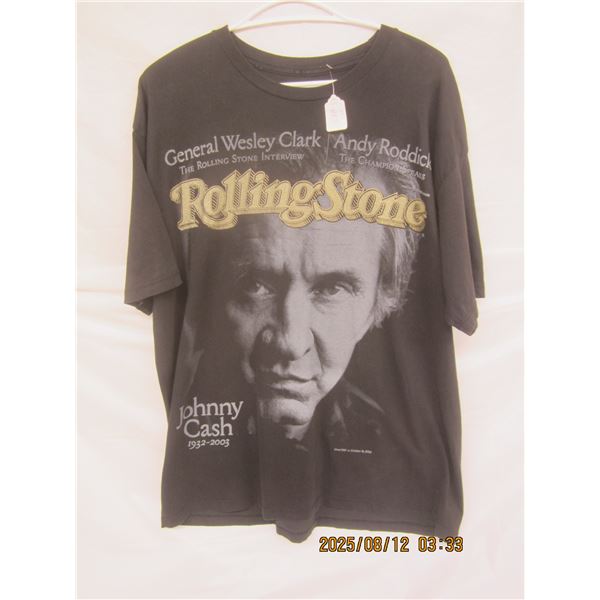 Vintage Johny Cash Rolling Stone Commemorative Shirt 1932- 2003 Size XL