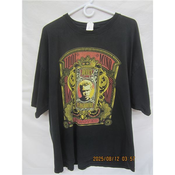 Vintage Billy Idol 2005 Devils Playground  Tour Shirt Gildan Size XXL