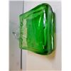 Image 5 : GREEN ART GLASS, BASKET SHAPED BOWL