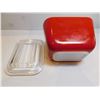 Image 4 : RED 501 BUTTER DISH AND LID
