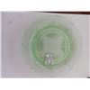 Image 4 : 6” 1930’S URANIUM GLASS PLATE HAZEL ATLAS ROYAL LACE PATTERN, BEAUTIFUL GLOW