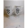 Image 3 : 2 D-HANDLE, CURLING MOTIF IRISH COFFEE PEDESTAL MUGS
