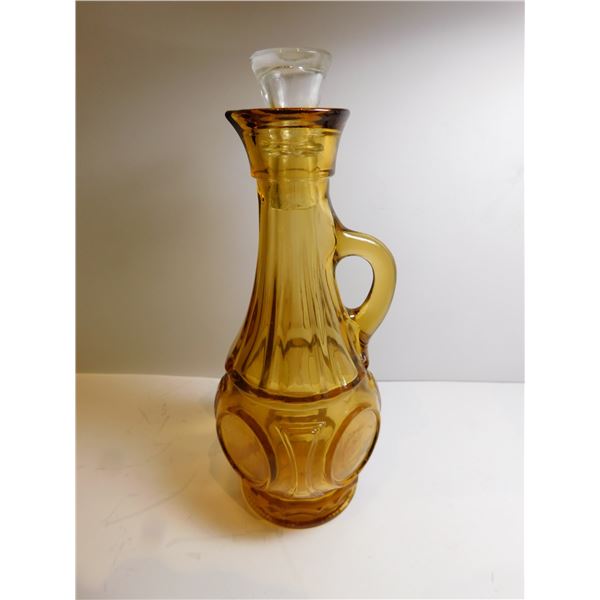 AMBER VINAGRETTE BOTTLE CLEAR STOPPER