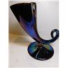 Image 2 : IRRIDESCENT COBALT BLUE LUSTRE, HORN VASE, MADE IN ENGLAND