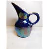 Image 1 : IRRIDESCENT COBALT BLUE LUSTRE, PITCHER VASE, MADE IN ENGLAND
