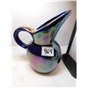 Image 4 : IRRIDESCENT COBALT BLUE LUSTRE, PITCHER VASE, MADE IN ENGLAND