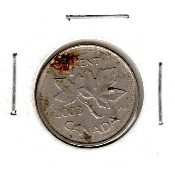 RARE MISSING COPPER PLATE 2003 ONE CENT