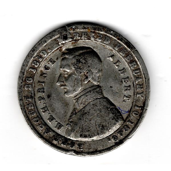 1840, HRM PRINCE ALBERT MARRIAGE COMMEMORATIVE TOKEN