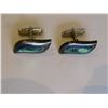 Image 1 : SILVER AND SHELL CUFFLINKS